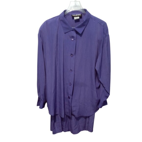 Vintage S.G. SPORT COLLECTION Purple Skirt & Top Set Size 1X - Picture 2 of 9